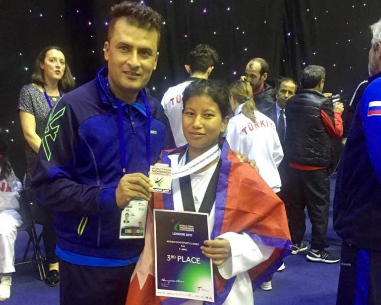 विश्व पारा तेक्वान्दोमा नेपालकी रञ्जनाले जितिन् काश्य