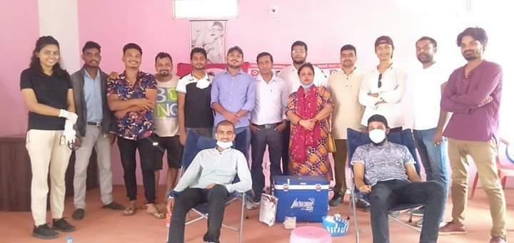 नेविसघं पश्चिम नवलपरासीकाे अायाेजनामा रक्तदान सम्पन्न