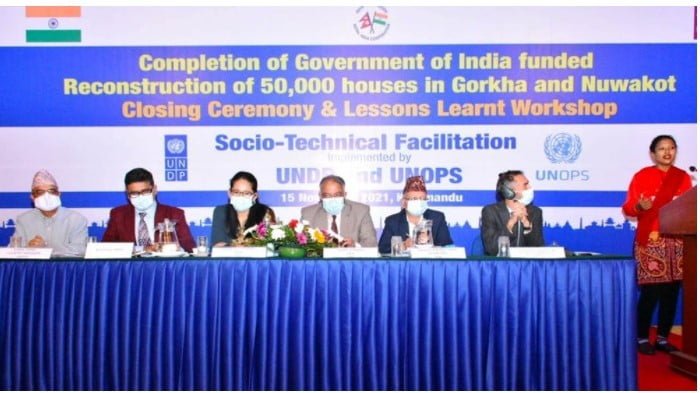 भारतद्वारा नेपालमा ५० हजार घर पुनर्निर्माण