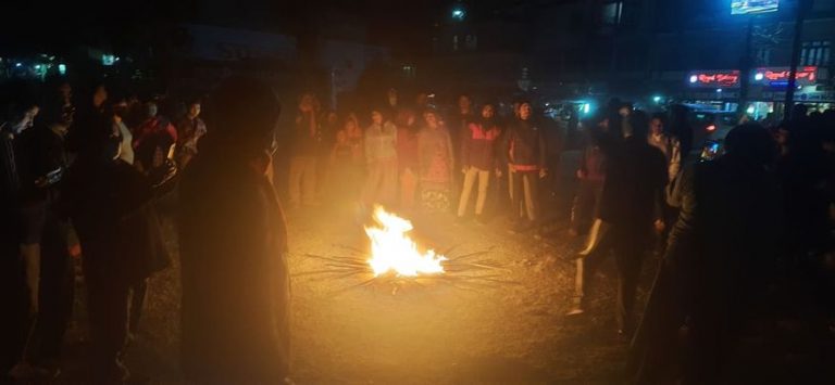 बर्दघाटमा मोर्चाको मसाल जुलुस