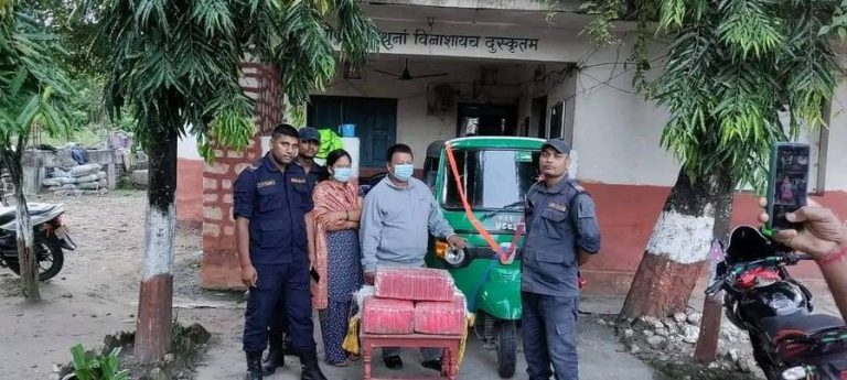 प्रहरी चौकी पथलैया द्वारा ३२ किलोग्राम लागु औषध गाजा बरामद
