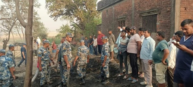 नवलपरासीकाे विभिन्न १२ स्थानमा आगलागीकाे घटना