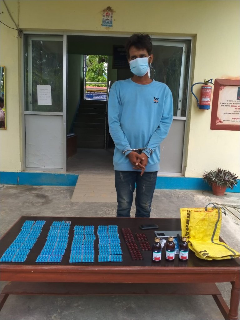प्रतिबन्धित लागू औषधि सहित मानिस प्रहरी नियन्त्रणमा