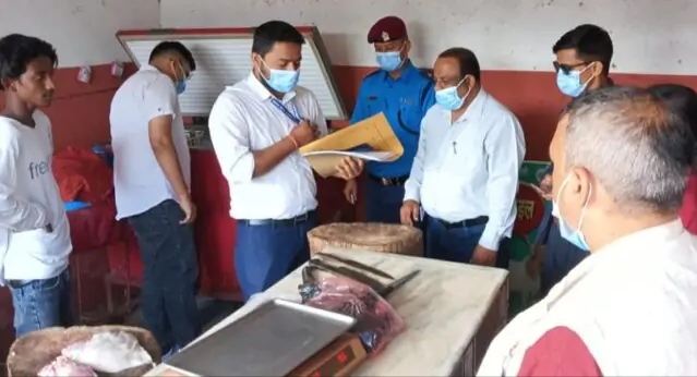मासु पसलमा अनुगमन गरियो