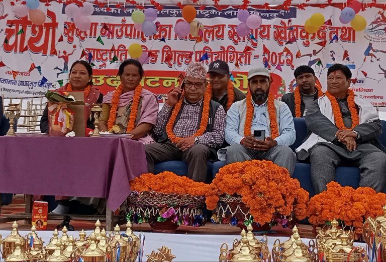 चौथो पालिका स्तरीय खेलकुद तथा राष्ट्रपति रनिङ सिल्ड सुरु